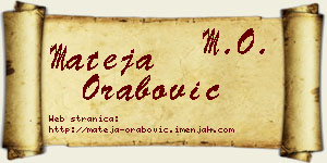 Mateja Orabović vizit kartica